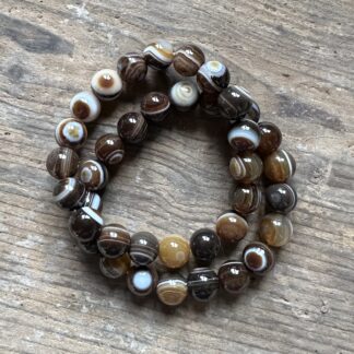 Armband - brun agat