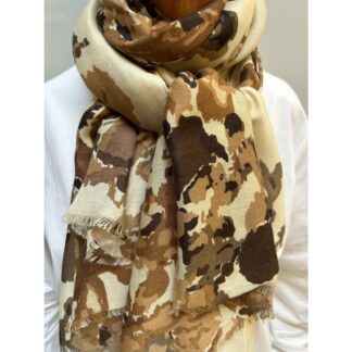Sjal - camo coffee