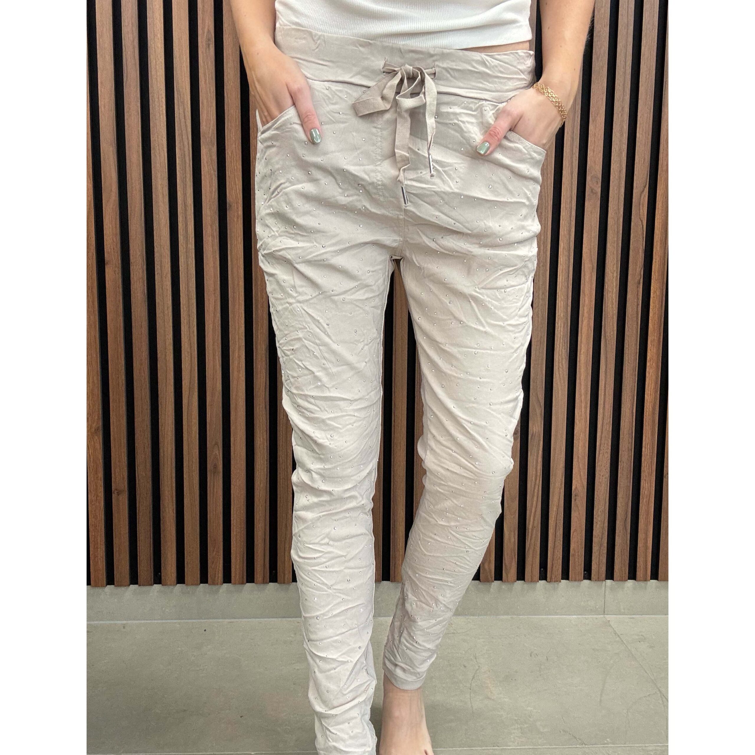 Lindy glitter jogger - sand