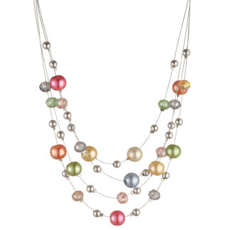 Color necklace - round beads