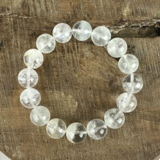 Armband - bergkristall med inklusioner 13 mm