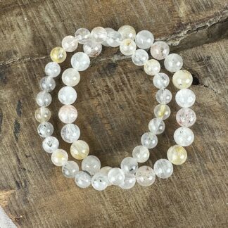 Armband - bergkristall med pyrit