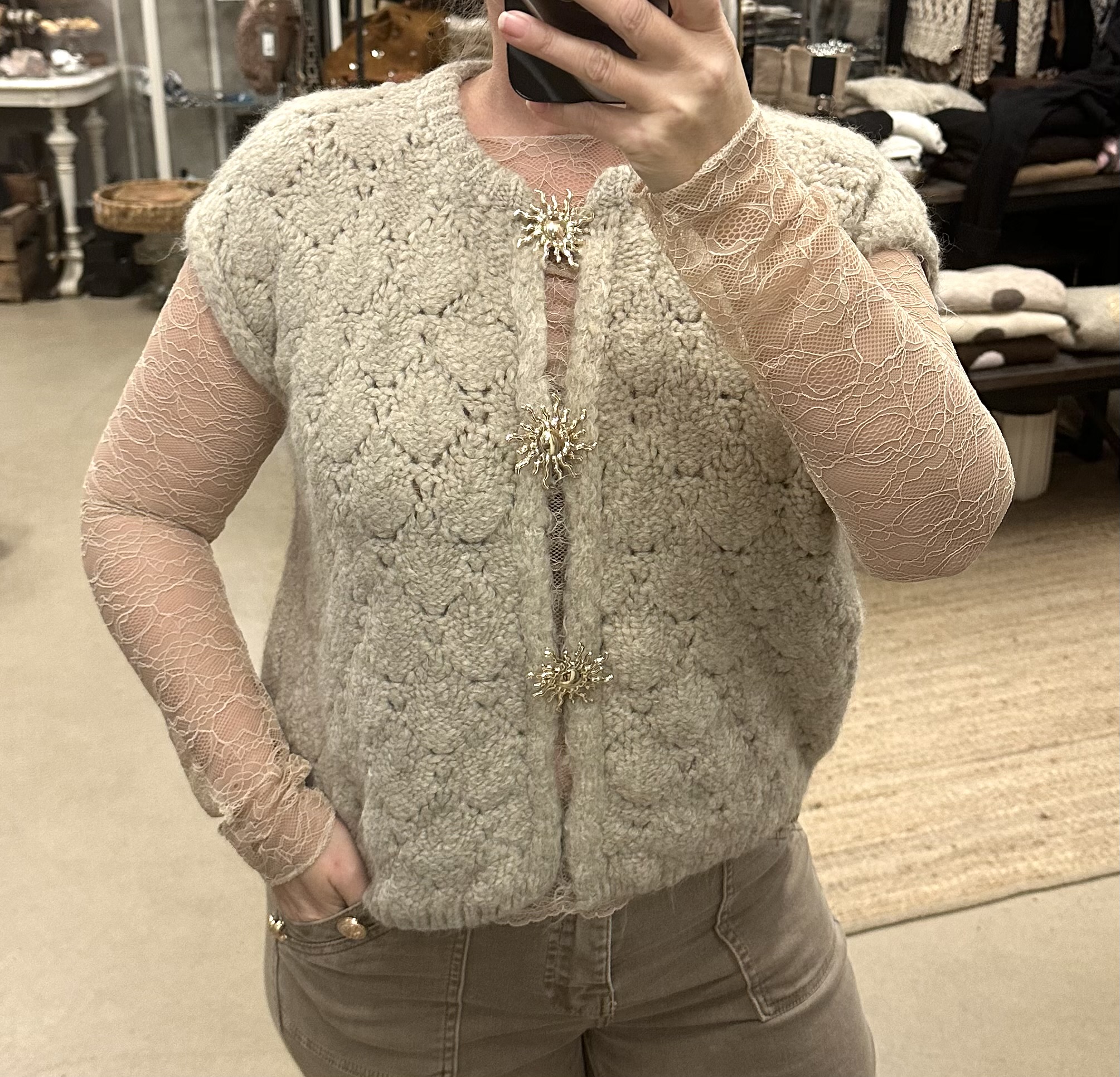 Sun vest - taupe