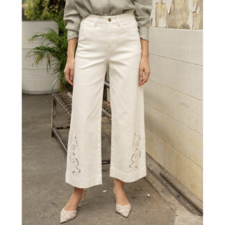 Oraije lace jeans - offwhite