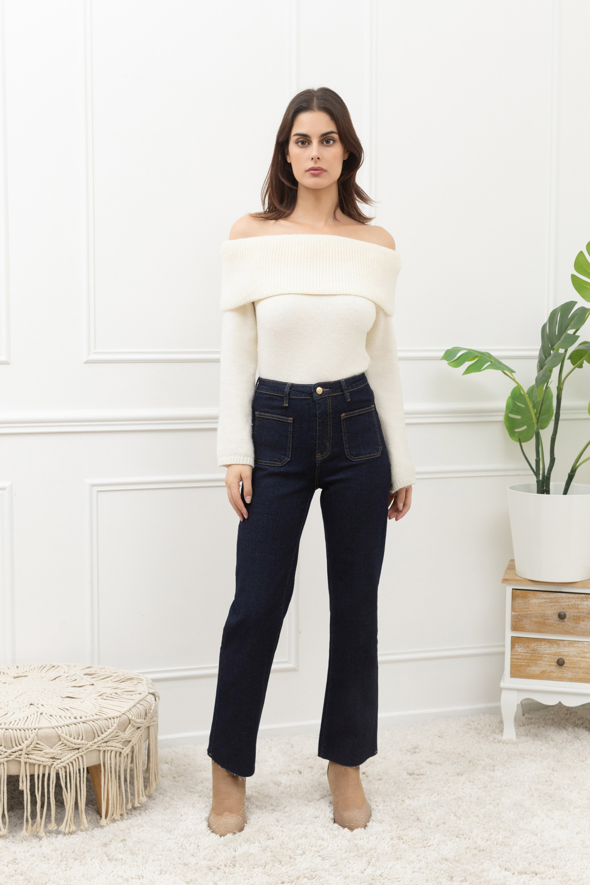 Folyrose flare jeans - dark denim - Bild 4