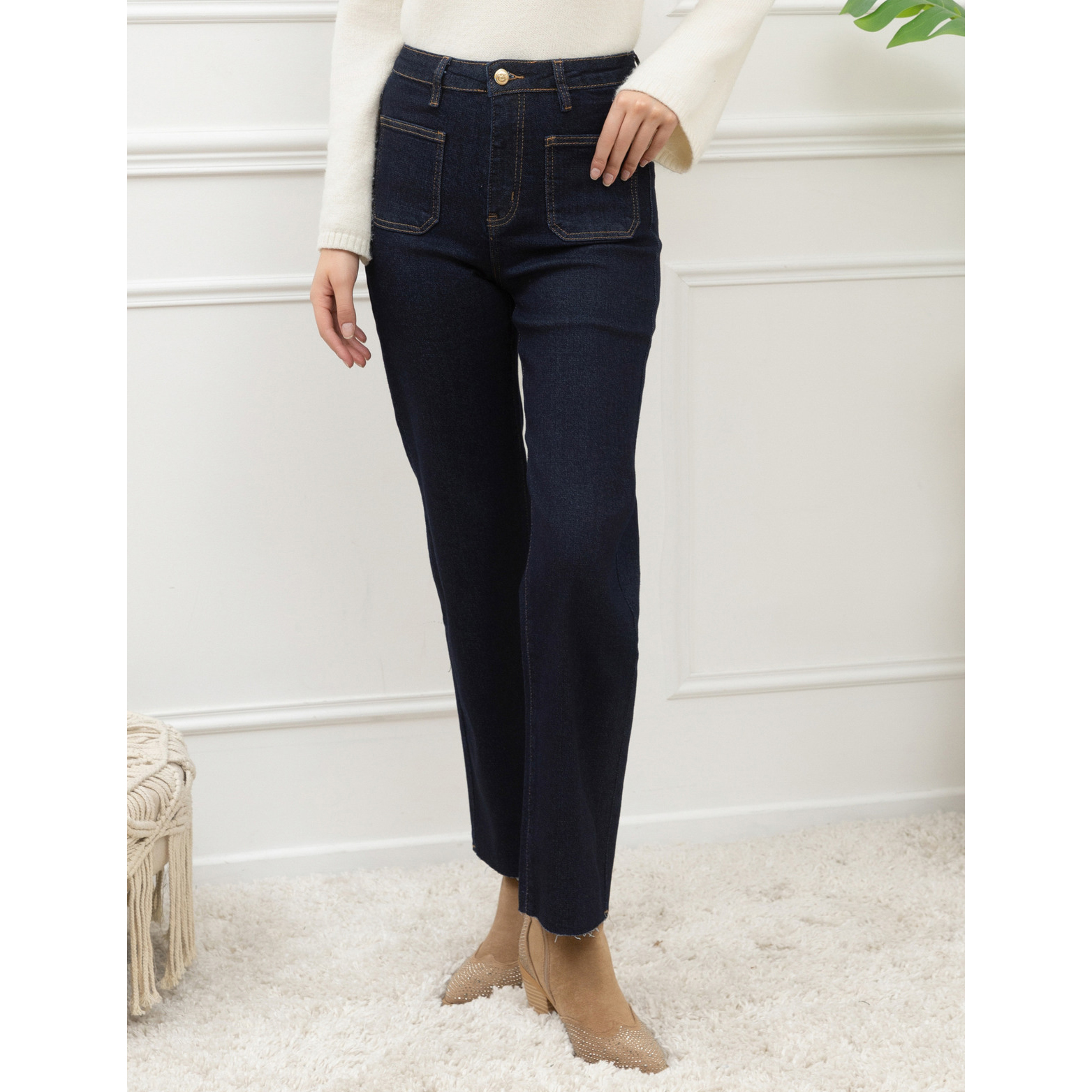 Folyrose flare jeans - dark denim