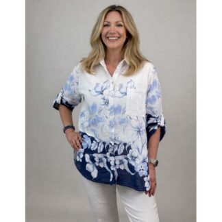 Kelly blouse - blue flower