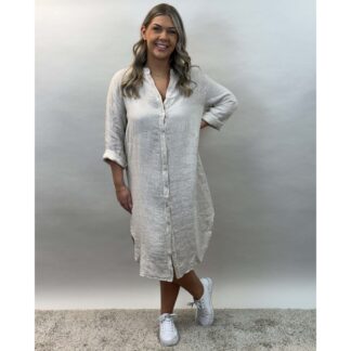 Carina linen dress - beige
