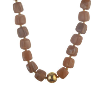 Square acrylic neck - chocolate