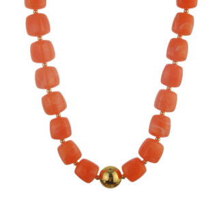 Square acrylic neck - orange