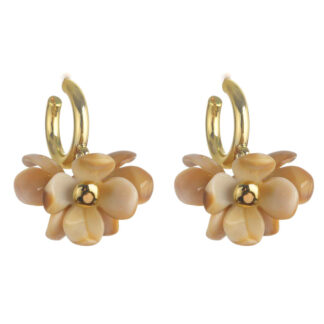 Chunky flower ear - sand
