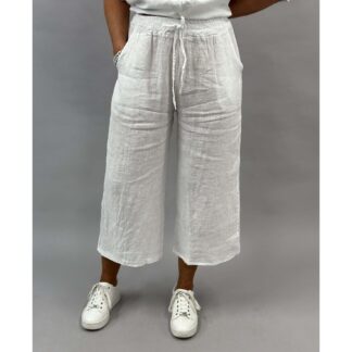 Vivi linen pant - white