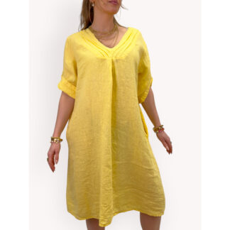 Wendy linen dress - yellow