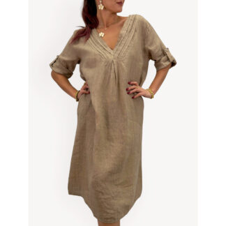 Wendy linen dress - taupe
