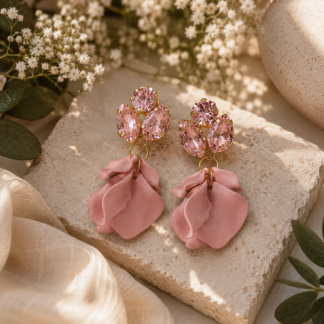 Flake bling ear - pink