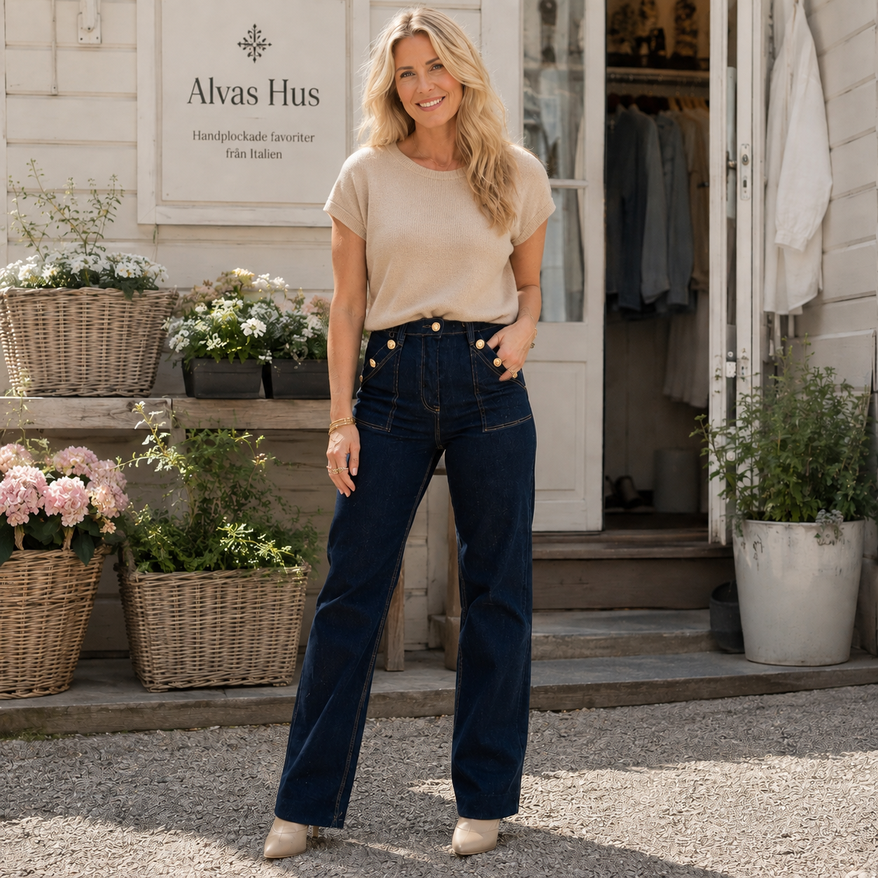 Denim Life Button jeans - dark denim - Bild 2