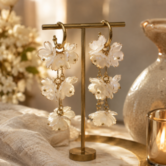Flower long ear - white