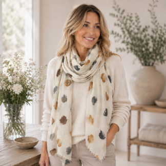 Dot scarf - creme