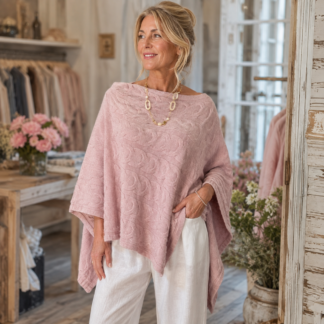 Dagmar poncho - pink