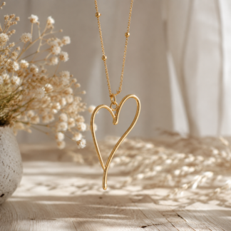 Halsband - heart gold