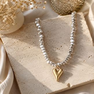 Heart necklace - mixed