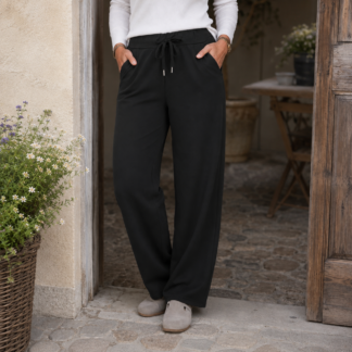 Straight jogger - black