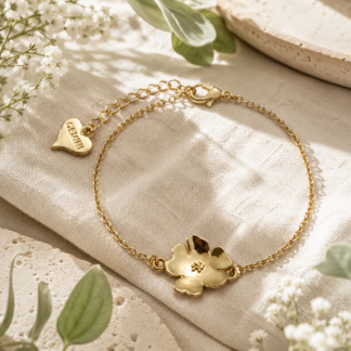 Small flower brace - gold