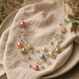 Color necklace - round beads