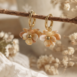 Chunky flower ear - sand