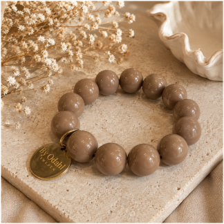 Armband - big pearl sand
