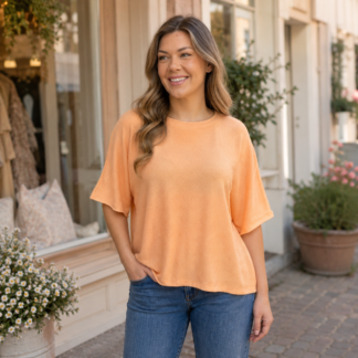 Nessa poncho knit - peach
