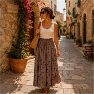 Alice skirt - dot brown