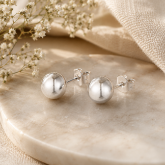 Bead ear - silver