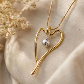 Heart necklace - gold