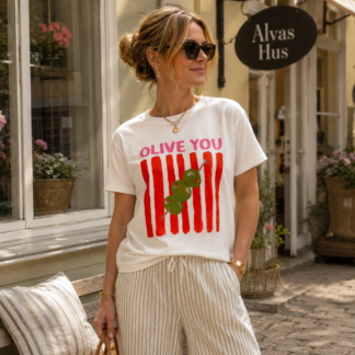 Olive t-shirt - red