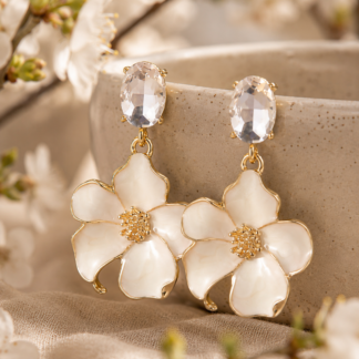 Flower bling ear - sand