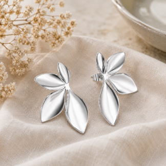 Örhänge - leaf silver