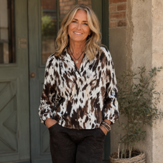 Rita blouse - chocolate