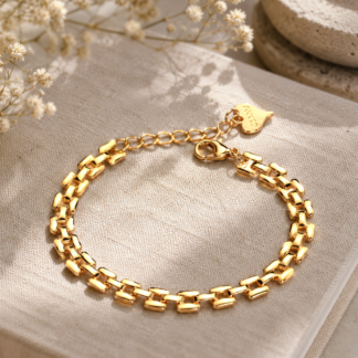 Armband - square chain gold
