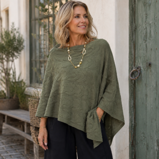 Dagmar poncho - green