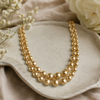Bead neck - gold