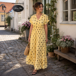 Lizette dress - dot yellow