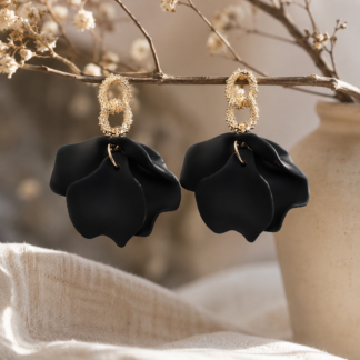 Flake ear - black double
