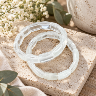 Armband - bergkristall soft bangle 12 mm