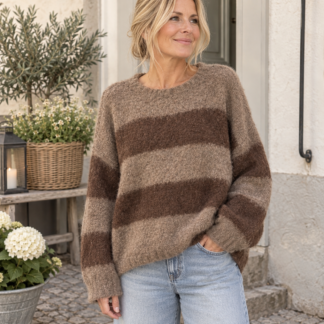 Stripe knit - chocolate