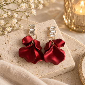 Flake bling ear - red