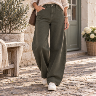 Voggo barrel jeans - army