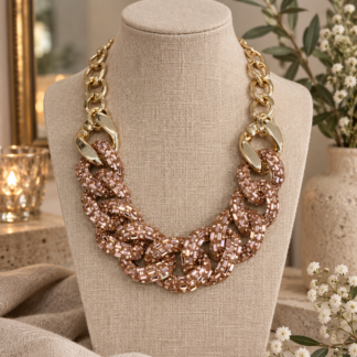 Sparkly neck - pink