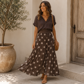 Dot skirt - chocolate