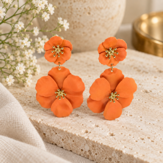 Big flower ear - orange